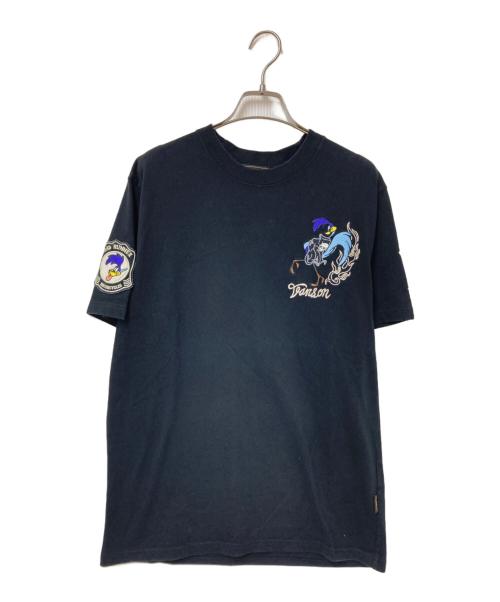 VANSON（バンソン）VANSON (バンソン) 刺繍Tシャツ ブラック サイズ:Mの古着・服飾アイテム
