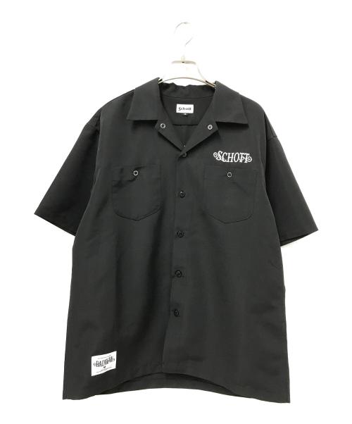 Schott（ショット）Schott (ショット) 半袖ワークシャツ ブラック サイズ:Mの古着・服飾アイテム