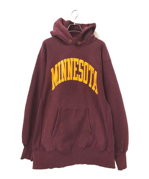 Champion REVERSE WEAVE（チャンピオン リバース ウィーブ）Champion REVERSE WEAVE (チャンピオン リバース ウィーブ) カレッジプリントパーカー ボルドー サイズ:XLの古着・服飾アイテム