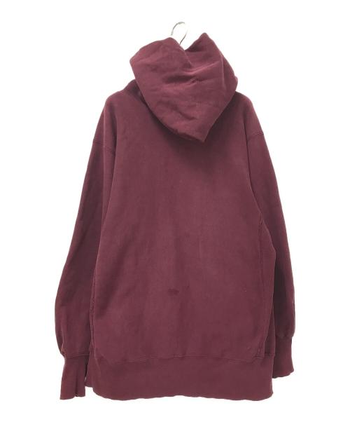 Champion REVERSE WEAVE（チャンピオン リバース ウィーブ）Champion REVERSE WEAVE (チャンピオン リバース ウィーブ) カレッジプリントパーカー ボルドー サイズ:XLの古着・服飾アイテム