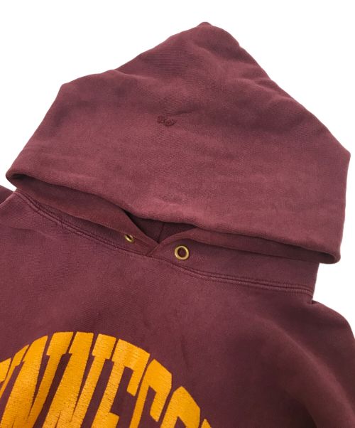 Champion REVERSE WEAVE（チャンピオン リバース ウィーブ）Champion REVERSE WEAVE (チャンピオン リバース ウィーブ) カレッジプリントパーカー ボルドー サイズ:XLの古着・服飾アイテム