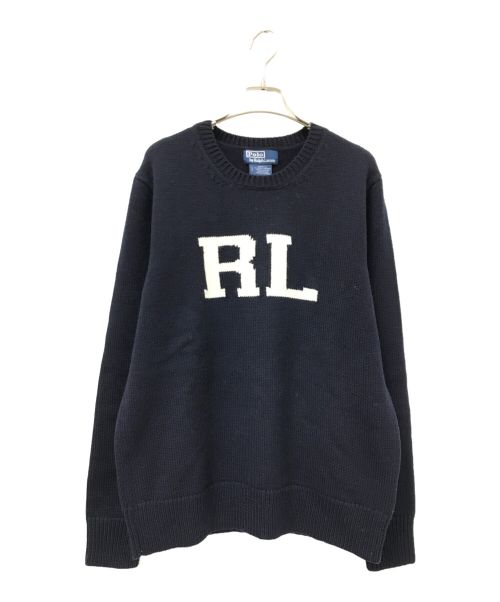POLO RALPH LAUREN（ポロ・ラルフローレン）POLO RALPH LAUREN (ポロ・ラルフローレン) RLウールセーター ネイビー サイズ:Sの古着・服飾アイテム
