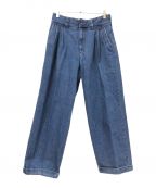 FARAHファーラー）の古着「Two Tuck Wide Tapered Pants」｜インディゴ