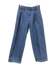 FARAH（ファーラー）の古着「Two Tuck Wide Tapered Pants」｜インディゴ