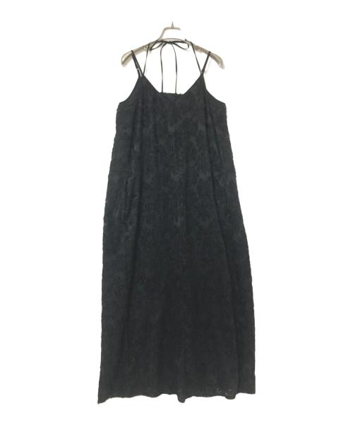 STYLE MIXER（スタイルミキサー）STYLE MIXER (スタイルミキサー) プリーツジャガードキャミワンピース ブラック サイズ:Mの古着・服飾アイテム