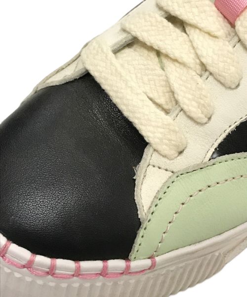 VEGE（ベジ）VEGE (ベジ) スニーカー グリーン×ブラック×ベージュ サイズ:37の古着・服飾アイテム