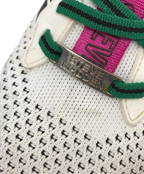 STEVE MADDEN（スティーブマデン）STEVE MADDEN (スティーブマデン) ストレッチニットスニーカー ホワイト サイズ:下記参照の古着・服飾アイテム