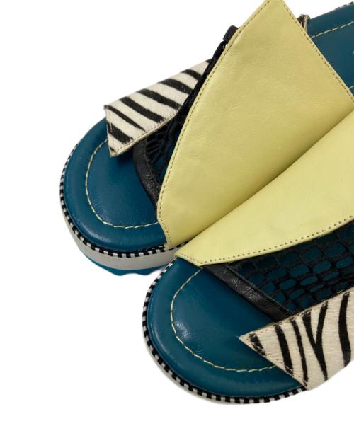 VEGE（ベジ）VEGE (ベジ) Saint Oineappleサンダル グリーン×イエロー サイズ:37の古着・服飾アイテム