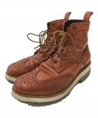 DSQUARED2ディースクエアード）の古着「ウィングチップブーツ」｜ブラウン