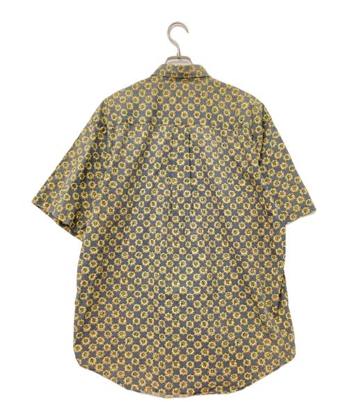 Calvin Klein Sports（カルバンクラインスポーツ）Calvin Klein Sports (カルバンクラインスポーツ) 総柄半袖シャツ ネイビー×ベージュ サイズ:Lの古着・服飾アイテム