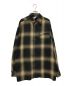CalTop（キャルトップ）の古着「オンブレチェックシャツ」｜ベージュ×ブラック
