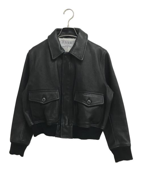 THIRD MAGAZINE（サードマガジン）THIRD MAGAZINE (サードマガジン) カウレザージャケット ブラック サイズ:9の古着・服飾アイテム
