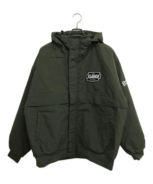 X-LARGE（エクストララージ）X-LARGE (エクストララージ) NYLON PUFFER JACKET オリーブ サイズ:XLの古着・服飾アイテム
