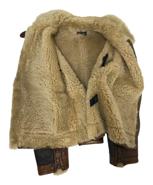 POLO RALPH LAUREN（ポロ・ラルフローレン）POLO RALPH LAUREN (ポロ・ラルフローレン) SHEARLING BOMBER JACKET ブラウン サイズ:Lの古着・服飾アイテム