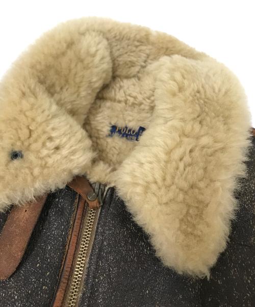 POLO RALPH LAUREN（ポロ・ラルフローレン）POLO RALPH LAUREN (ポロ・ラルフローレン) SHEARLING BOMBER JACKET ブラウン サイズ:Lの古着・服飾アイテム