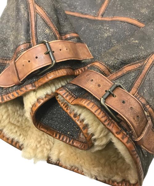 POLO RALPH LAUREN（ポロ・ラルフローレン）POLO RALPH LAUREN (ポロ・ラルフローレン) SHEARLING BOMBER JACKET ブラウン サイズ:Lの古着・服飾アイテム