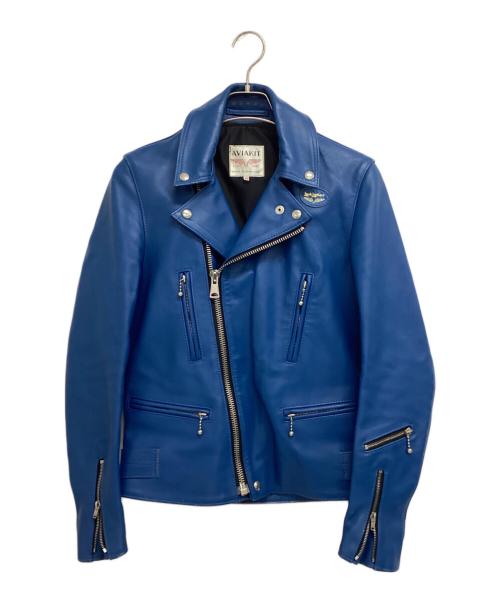Lewis Leathers（ルイスレザース）Lewis Leathers (ルイスレザース) サイクロンダブルライダースジャケット ブルー サイズ:34の古着・服飾アイテム