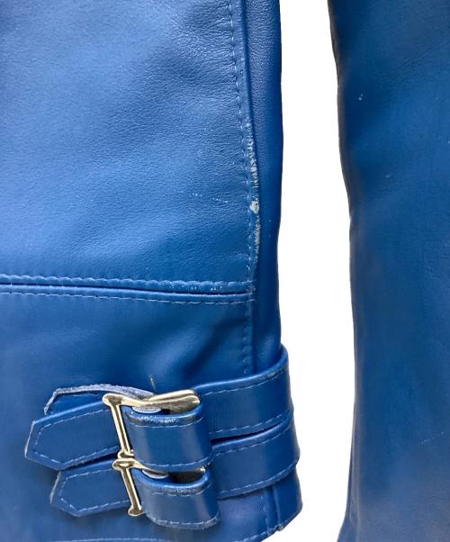 Lewis Leathers（ルイスレザース）Lewis Leathers (ルイスレザース) サイクロンダブルライダースジャケット ブルー サイズ:34の古着・服飾アイテム
