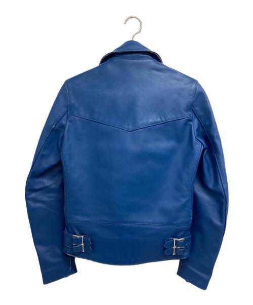 Lewis Leathers（ルイスレザース）Lewis Leathers (ルイスレザース) サイクロンダブルライダースジャケット ブルー サイズ:34の古着・服飾アイテム