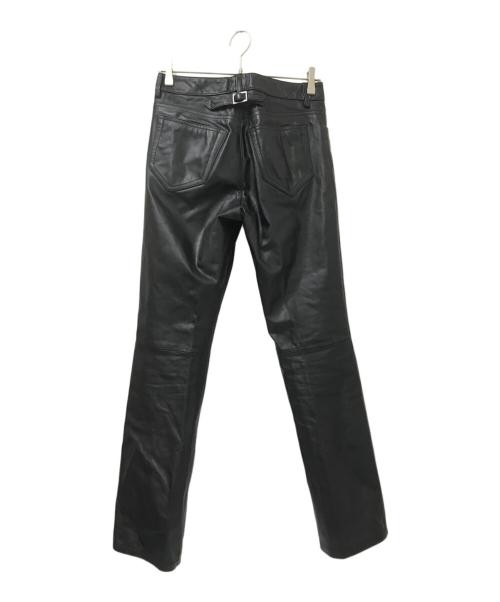 MONSIEUR NICOLE（ムッシュニコル）MONSIEUR NICOLE (ムッシュニコル) レザーパンツ ブラック サイズ:46の古着・服飾アイテム