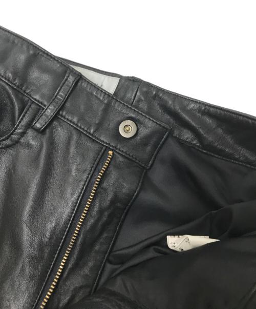 MONSIEUR NICOLE（ムッシュニコル）MONSIEUR NICOLE (ムッシュニコル) レザーパンツ ブラック サイズ:46の古着・服飾アイテム