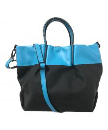 CAMPER（カンペール）の古着「2WAYトートバッグ」｜ブラック×ブルー