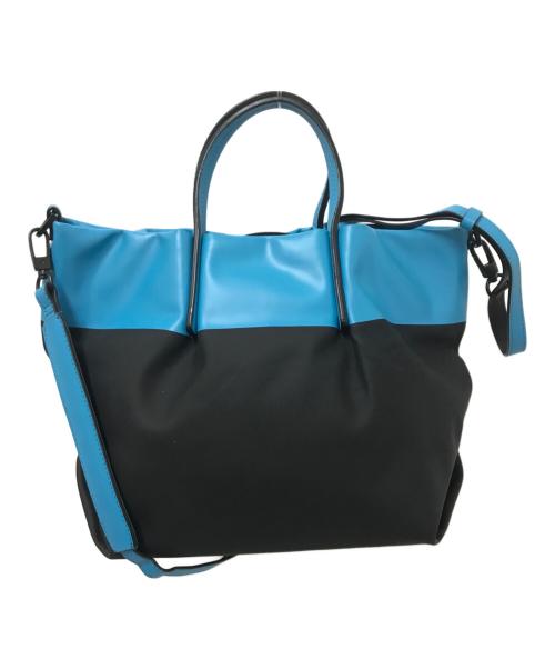 CAMPER（カンペール）CAMPER (カンペール) 2WAYトートバッグ ブラック×ブルー サイズ:下記参照の古着・服飾アイテム