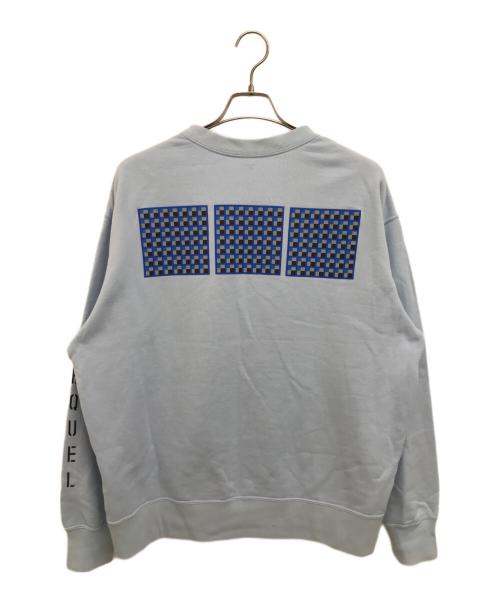 SEQUEL（シークエル）SEQUEL (シークエル) WEEKEND (ウィークエンド) PRINT SWEAT SHIRTS ブルー サイズ:Lの古着・服飾アイテム