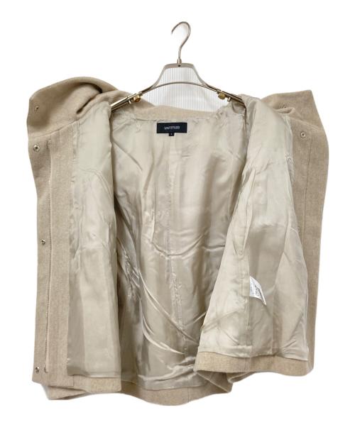 UNTITLED（アンタイトル）UNTITLED (アンタイトル) ビッグカラーショートウールコート ベージュ サイズ:2の古着・服飾アイテム
