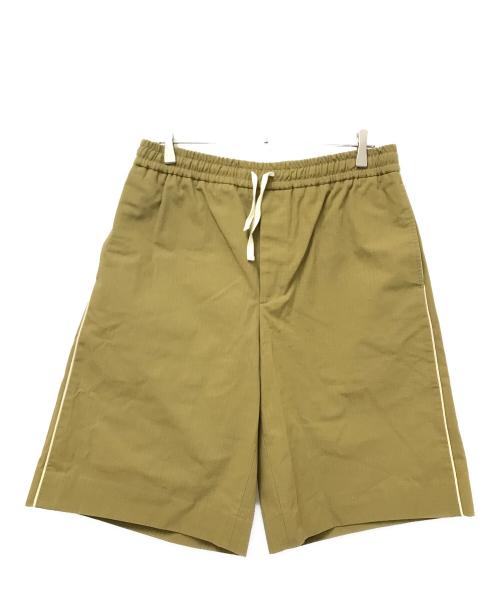 GUCCI（グッチ）GUCCI (グッチ) PRINTED LOGO LEG SHORT オリーブ サイズ:50の古着・服飾アイテム