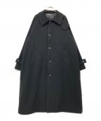 CLELクレイル）の古着「Tech Melton Loose Soutien Collar Coat」｜ブラック