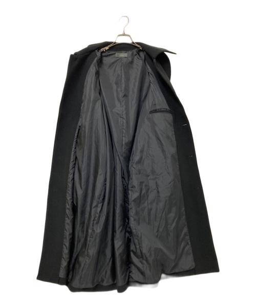 CLEL（クレイル）CLEL (クレイル) Tech Melton Loose Soutien Collar Coat ブラック サイズ:Sの古着・服飾アイテム