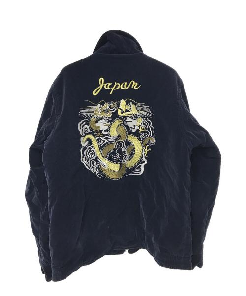 HOUSTON（ヒューストン）HOUSTON (ヒューストン) スーベニアジャケット ネイビー サイズ:Mの古着・服飾アイテム