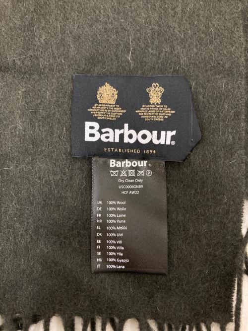 Barbour（バブアー）Barbour (バブアー) Lambswool Scarf グリーン サイズ:下記参照の古着・服飾アイテム
