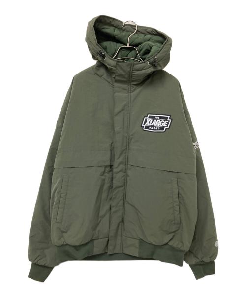 X-LARGE（エクストララージ）X-LARGE (エクストララージ) NYLON PUFFER JACKET グリーン サイズ:Lの古着・服飾アイテム