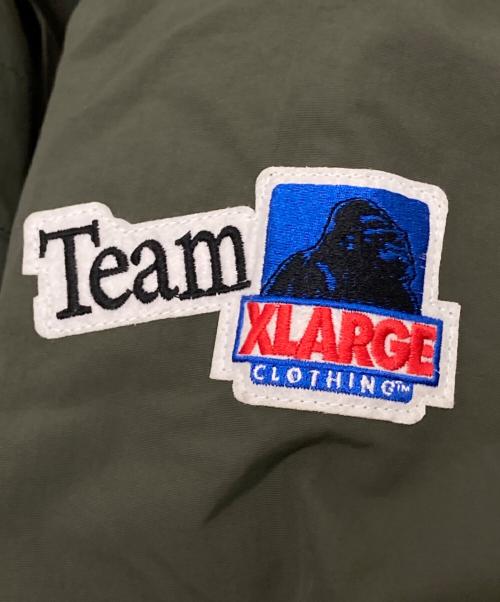 X-LARGE（エクストララージ）X-LARGE (エクストララージ) NYLON PUFFER JACKET グリーン サイズ:Lの古着・服飾アイテム