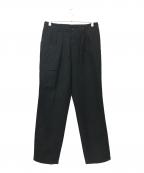 nestrobe confectネストローブ コンフェクト）の古着「リネンウールストライプパンツ」｜ブラック