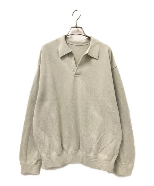 crepuscule（クレプスキュール）crepuscule (クレプスキュール) Moss Stitch Skipper ニットセーター アイボリー サイズ:1の古着・服飾アイテム