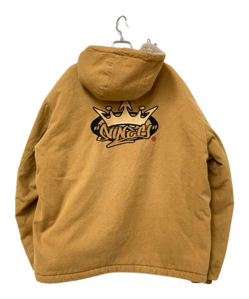 9090（9090）9090 (9090) King Logo Hooded Work Jacket ブラウン サイズ:Lの古着・服飾アイテム