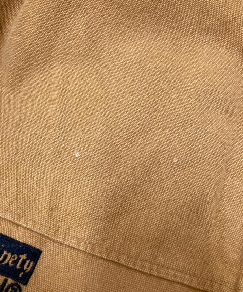 9090（9090）9090 (9090) King Logo Hooded Work Jacket ブラウン サイズ:Lの古着・服飾アイテム
