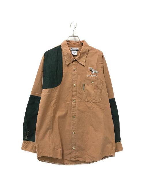 Columbia（コロンビア）Columbia (コロンビア) 切替ハンティングシャツ ブラウン サイズ:XLの古着・服飾アイテム