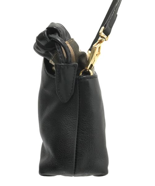 BURBERRY（バーバリー）BURBERRY (バーバリー) ノヴァチェック巾着ショルダーバッグ ブラック サイズ:下記参照の古着・服飾アイテム