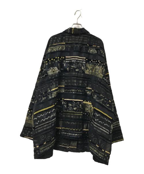 maggie Barnes（マギー・バーンズ）maggie Barnes (マギー・バーンズ) Mulch Weave pattern Design jacket ブラック サイズ:5Xの古着・服飾アイテム