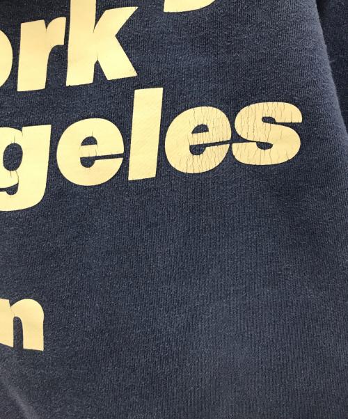 stussy（ステューシー）stussy (ステューシー) ロゴプリントプルオーバーパーカー ネイビー サイズ:Mの古着・服飾アイテム