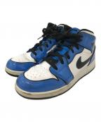 NIKEナイキ）の古着「AIR JORDAN 1 MID SE」｜ブルー×ホワイト