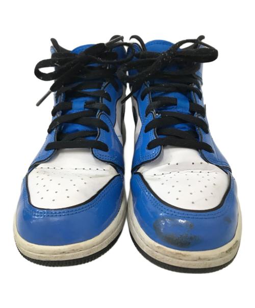 NIKE（ナイキ）NIKE (ナイキ) AIR JORDAN 1 MID SE ブルー×ホワイト サイズ:25.0cmの古着・服飾アイテム