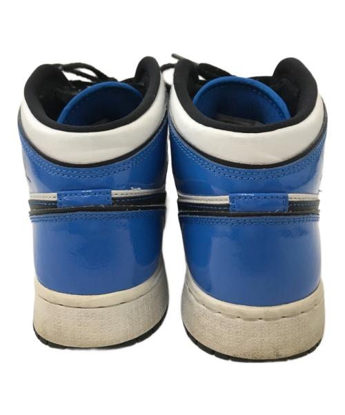 NIKE（ナイキ）NIKE (ナイキ) AIR JORDAN 1 MID SE ブルー×ホワイト サイズ:25.0cmの古着・服飾アイテム
