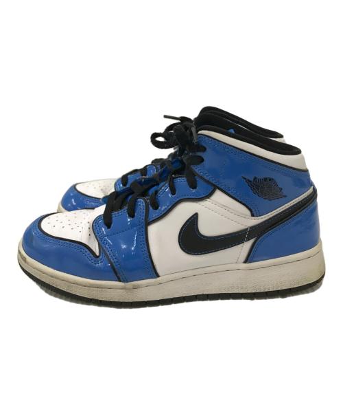 NIKE（ナイキ）NIKE (ナイキ) AIR JORDAN 1 MID SE ブルー×ホワイト サイズ:25.0cmの古着・服飾アイテム