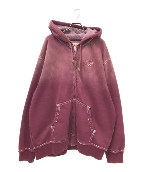 SUPREME（シュプリーム）SUPREME (シュプリーム) TRUE RELIGION (トゥルー レリジョン) Zip Up Hooded Sweatshirt レッド サイズ:XLの古着・服飾アイテム