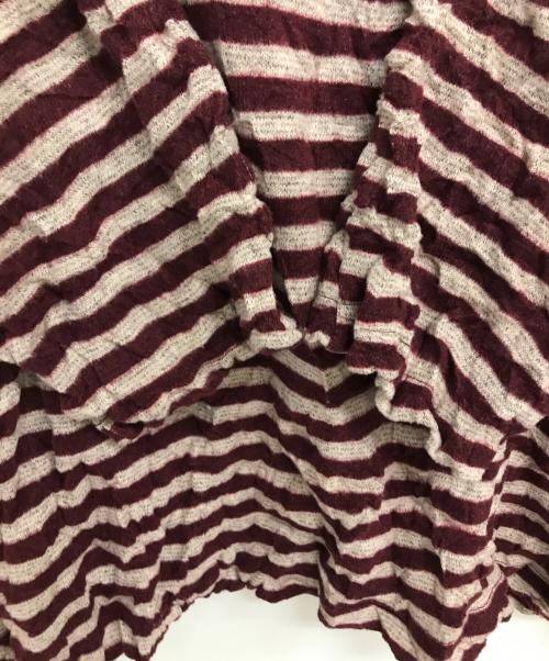 me ISSEY MIYAKE（ミーイッセイ ミヤケ）me ISSEY MIYAKE (ミーイッセイ ミヤケ) ストライプボーダーカットソー レッド サイズ:表記無しの古着・服飾アイテム